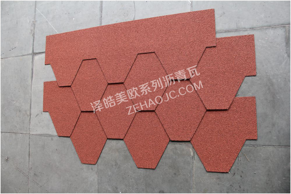 马赛克晚霞红沥青瓦实样04