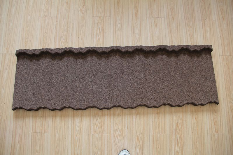 诺森型咖啡棕彩石金属瓦