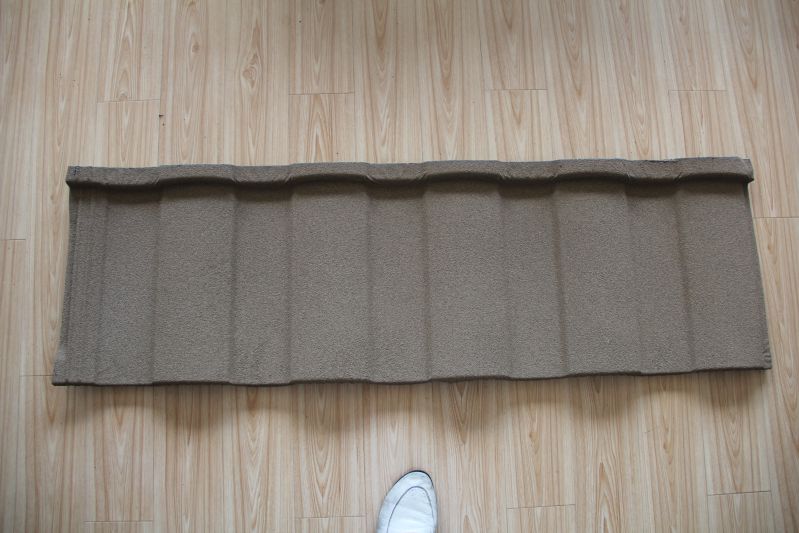 罗马型稻草黄彩石金属瓦